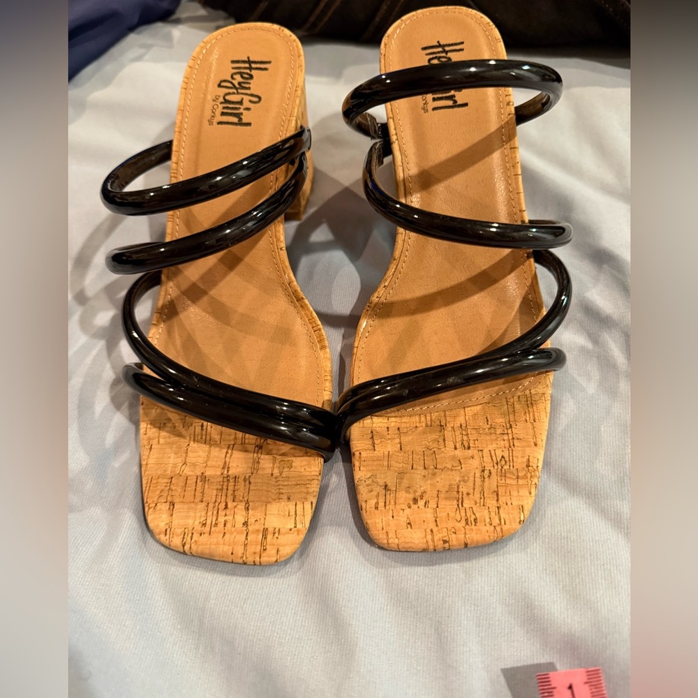 NWOT Hey Girl by Corkys Black High Heel Shoes Size 9